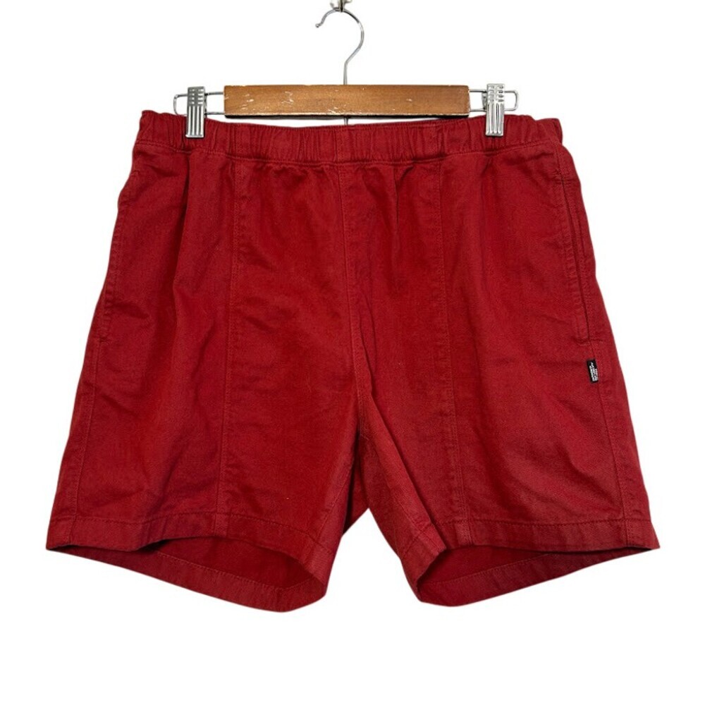 Saturdays New York City Comfort Drawstring Shorts Mens L Red Orange Pull On